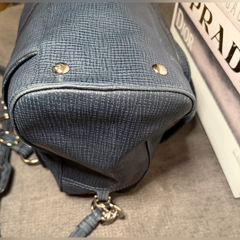 Coach Mia Textured Navy Leather Harper Satchel No. E1069-15744 - Picture 8 of 13